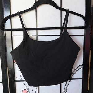 Black Crop Tank Top Large